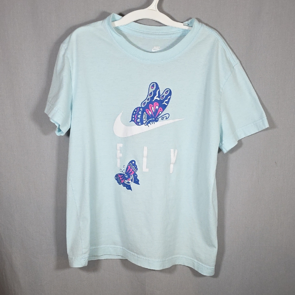 Nike Blue Short Sleeve Tee Casual Comfort Girls size (S)